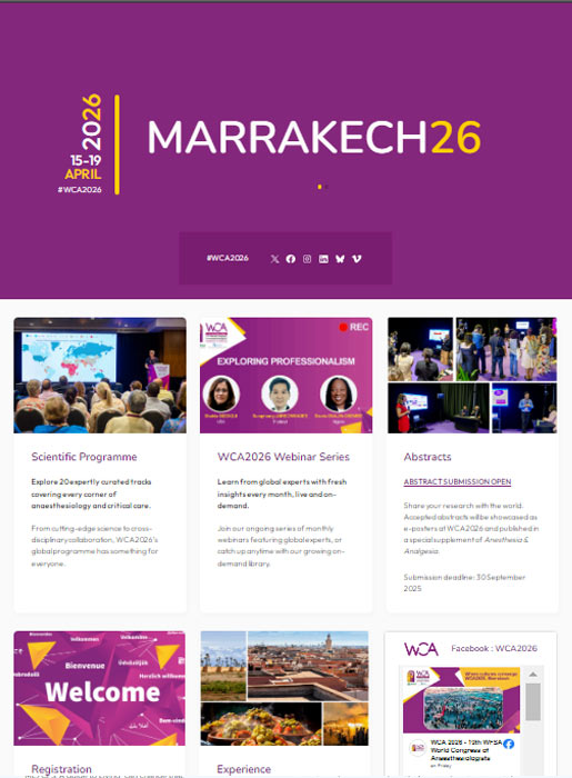 WCA Desktop View, International Medical Charity