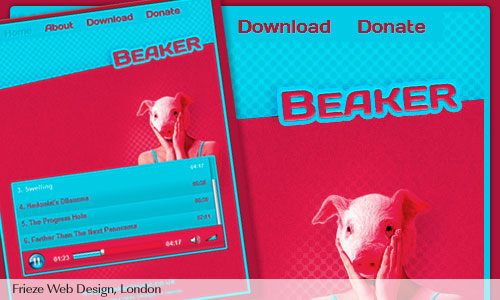 screen shot Beaker - Electronic Music Artist's Website