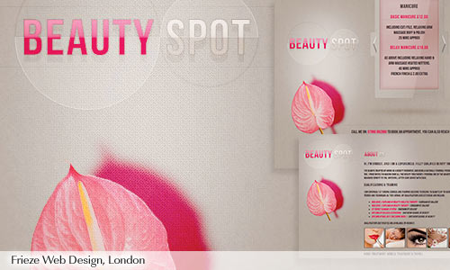 screen shot - Beauty Therapy Website