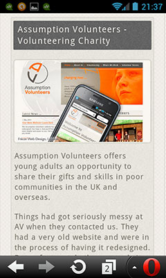 another screenshot of mobile ready website